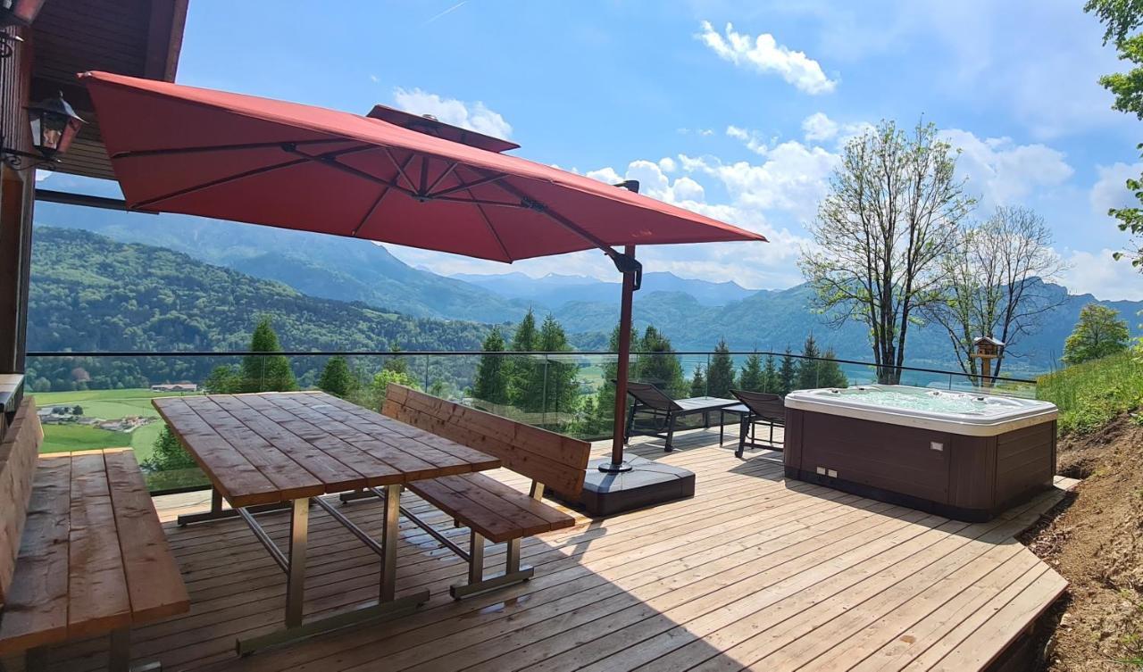 Bergvilla mit Seeblick - Mondsee Innerschwand Exterior foto