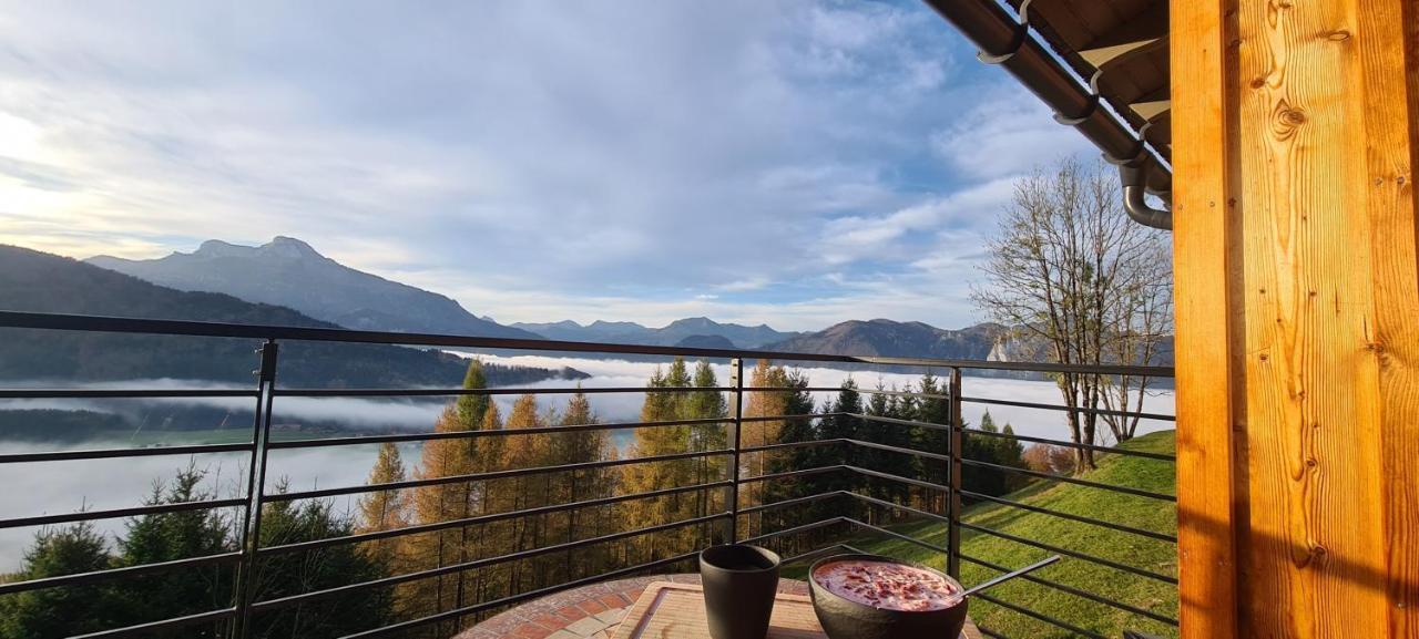 Bergvilla mit Seeblick - Mondsee Innerschwand Exterior foto
